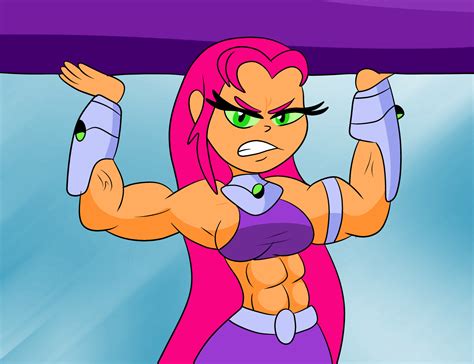 muscle starfire|starfire muscle growth story deviantart.